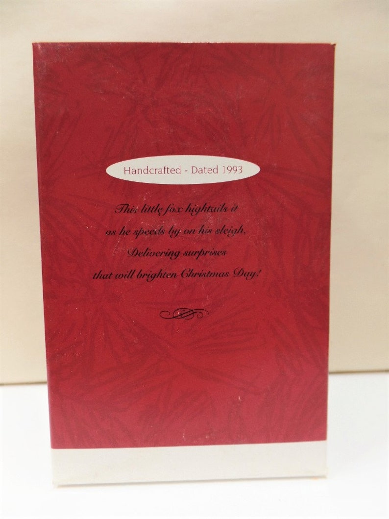 Hallmark Quick as a Fox Christmas Ornament 1993 NOS NRFB Postman
