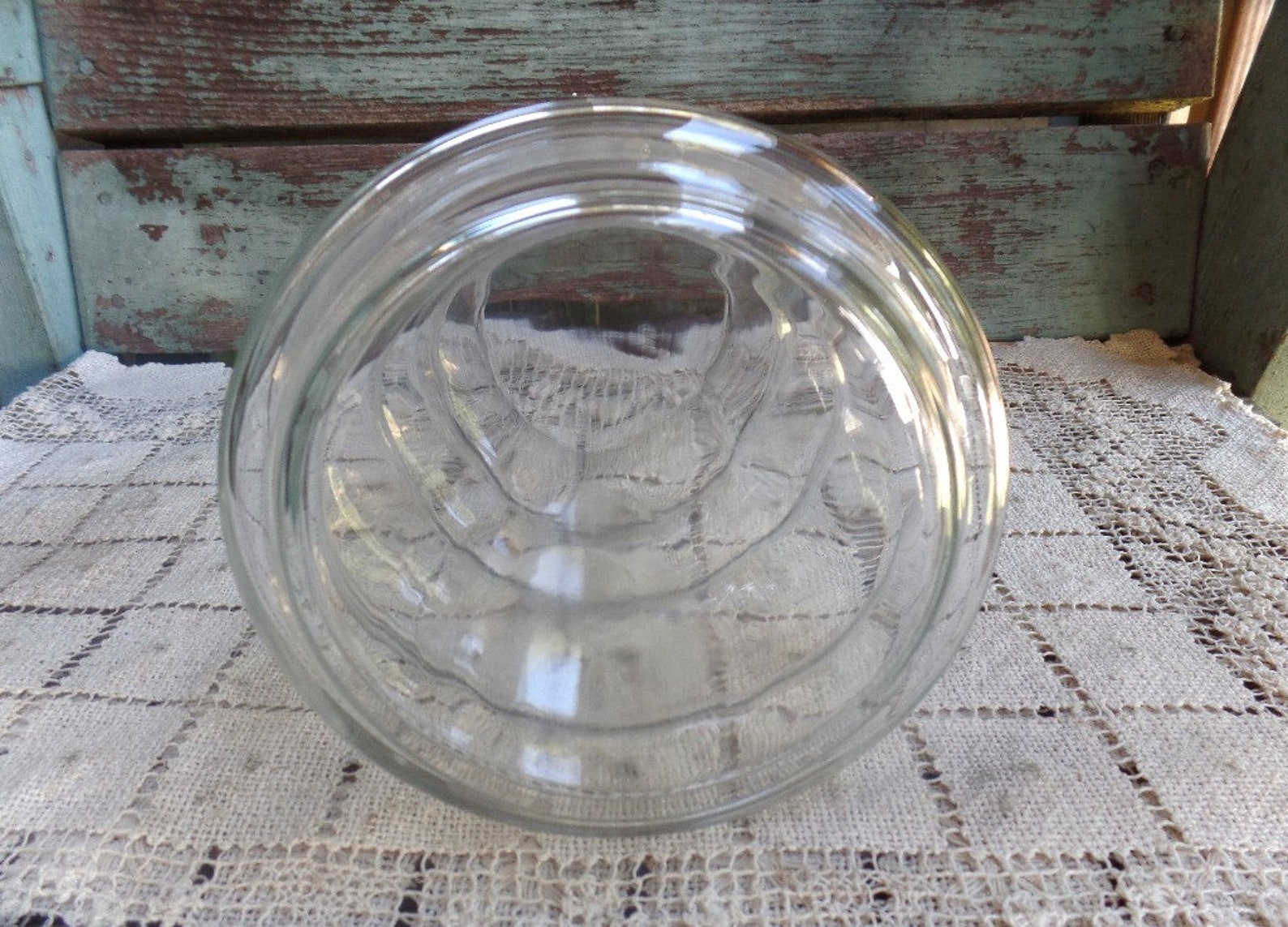 Vintage Clear Glass Christmas Tree Jar Apothecary Storage Etsy