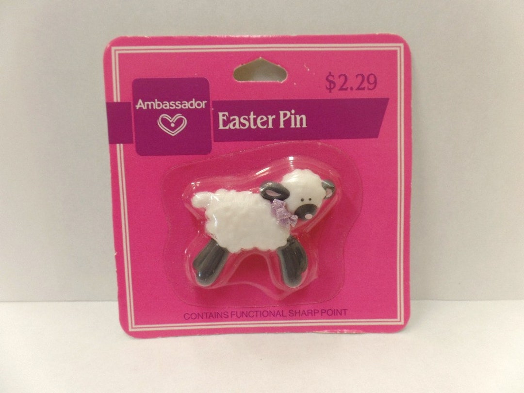 Vintage Hallmark Easter Lapel Pin 1985 NOS Sheep Ambassador Etsy