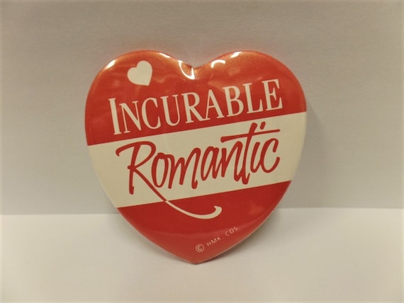 Vintage Hallmark Valentine Button 1980's NOS Hear… - image 1