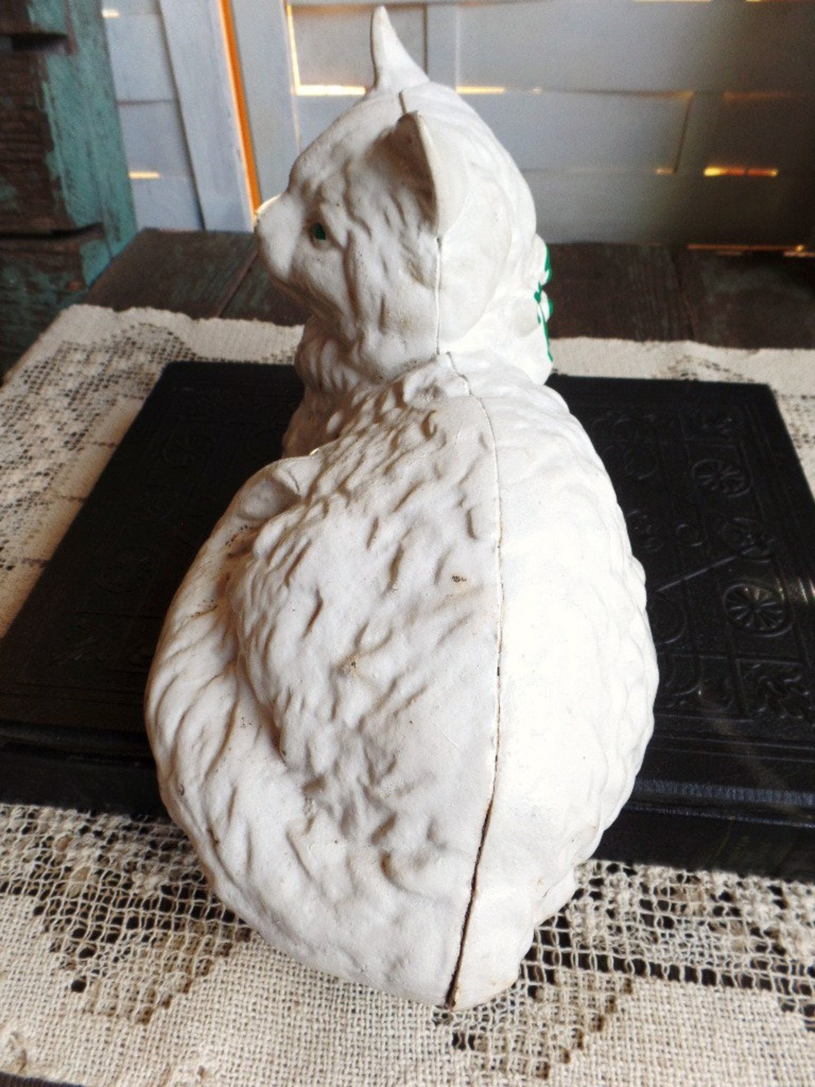 Vintage Cast Iron Persian Cat Doorstop Fireside 1248 Etsy
