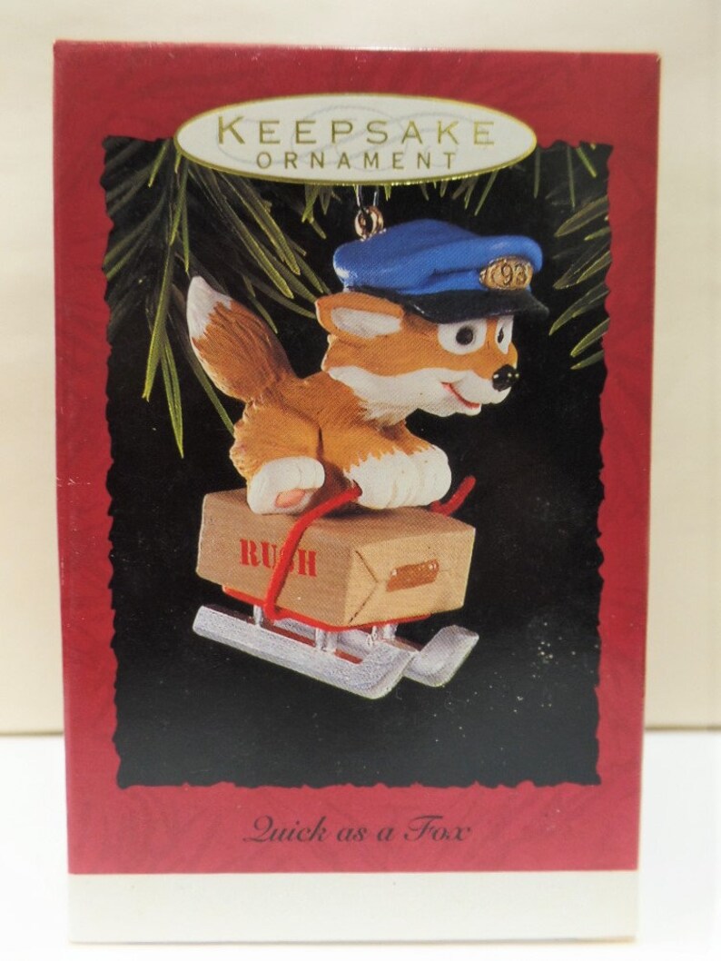 Hallmark Quick as a Fox Christmas Ornament 1993 NOS NRFB Postman