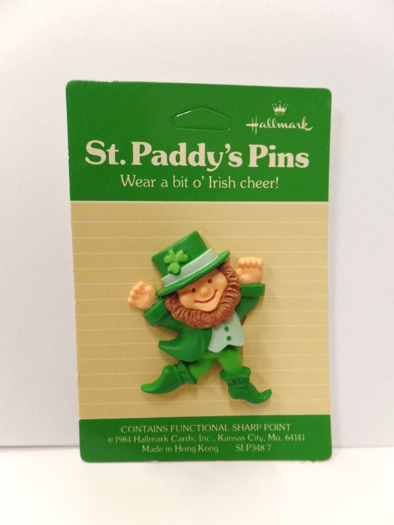 Vintage Hallmark St. Patrick's Day Lapel Pin Leprechaun - Etsy