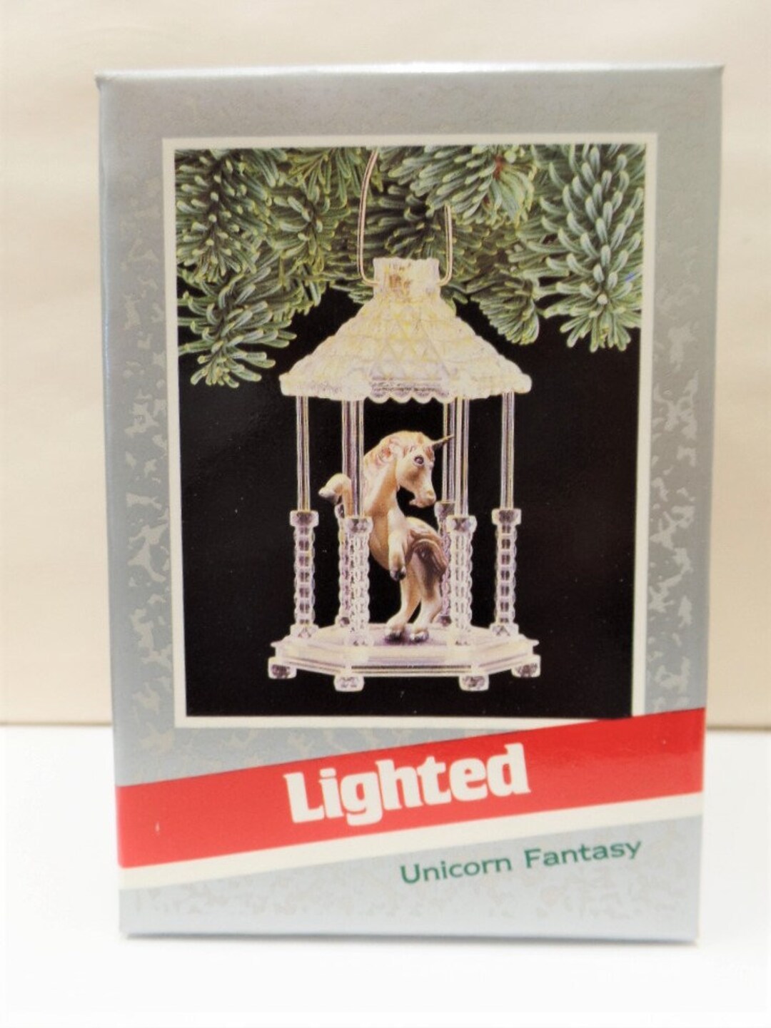 Hallmark Unicorn Fantasy Lighted Christmas Ornament 1989 NOS Etsy