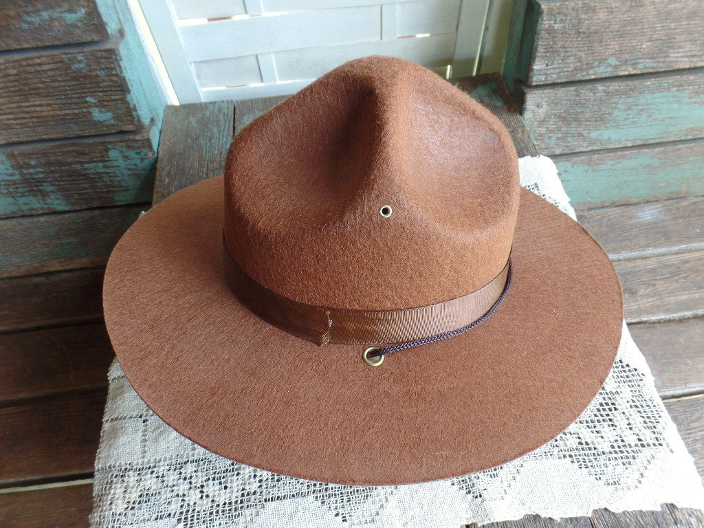 Vintage Boy Scout Hat Felt Hat Forest Ranger