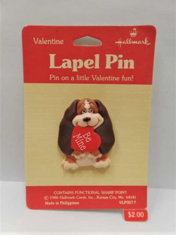 Vintage Hallmark Valentine Lapel Pin 1980's NOS S… - image 1