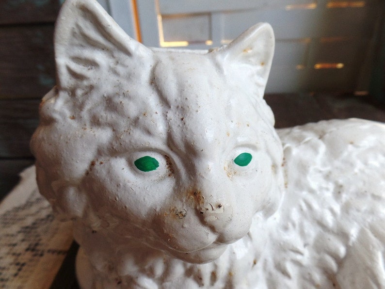 Vintage Cast Iron Persian Cat Doorstop Fireside 1248 Etsy