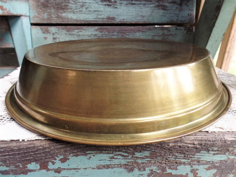 Vintage Large India Sarna Brass Pan 3042 15 3/4 Brass Etsy