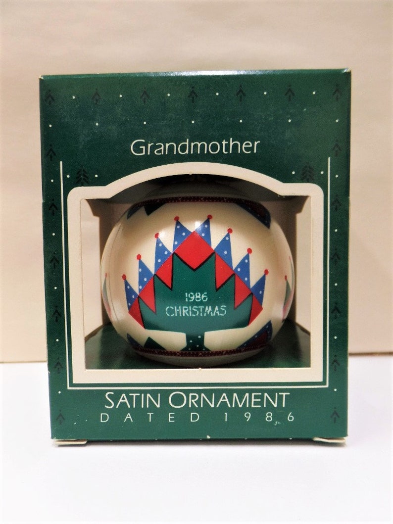 Hallmark Grandmother Satin Ball Ornament 1986 NRFB NOS Etsy