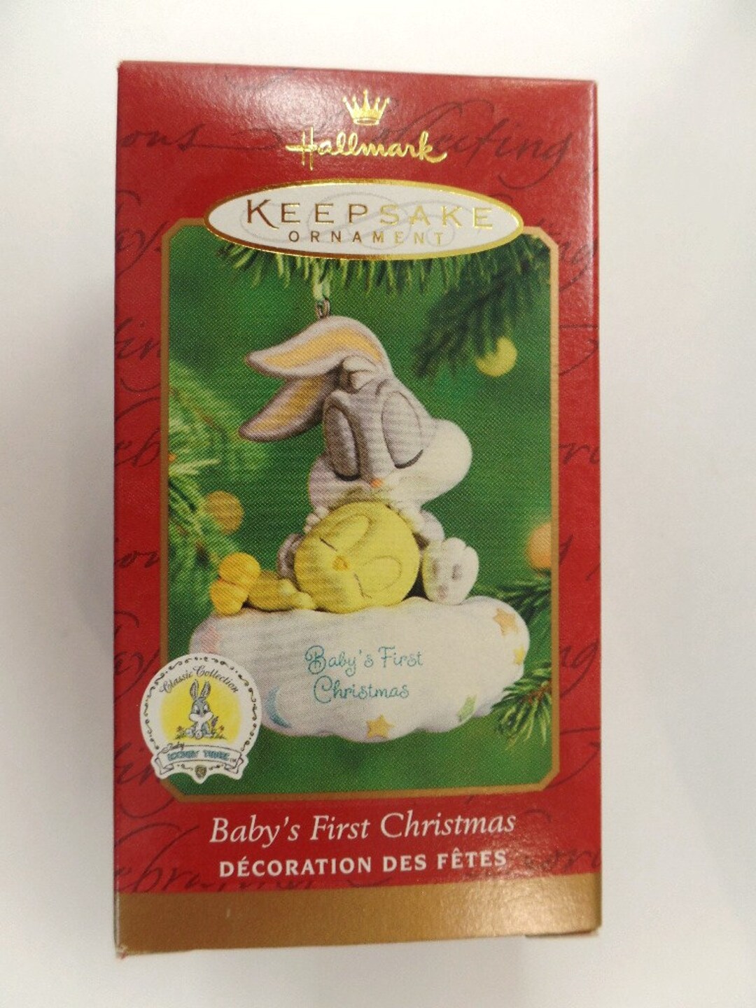 Hallmark Baby's First Christmas Porcelain Ornament NRFB Bugs Bunny