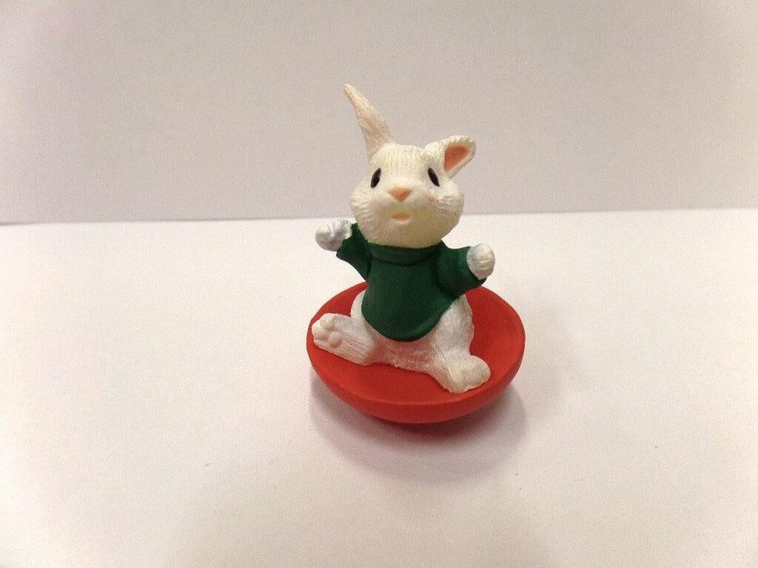 Vintage Hallmark Rabbit on Sled Christmas Merry Miniature 1992 NOS - Etsy