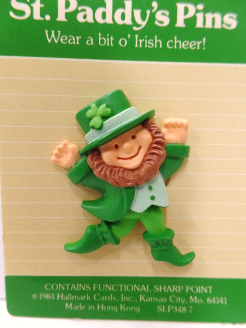 Vintage Hallmark St. Patrick's Day Lapel Pin Leprechaun Etsy