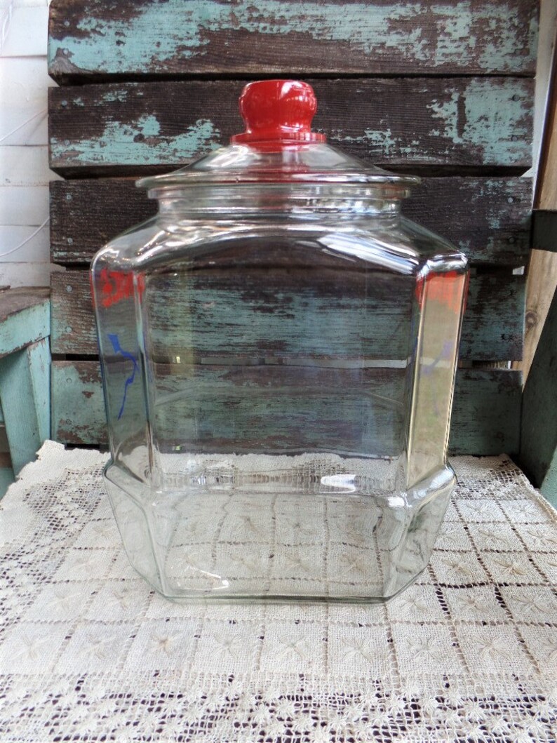 Vintage Lance Glass Cracker Jar with Tom's Lid Cookie Jar | Etsy