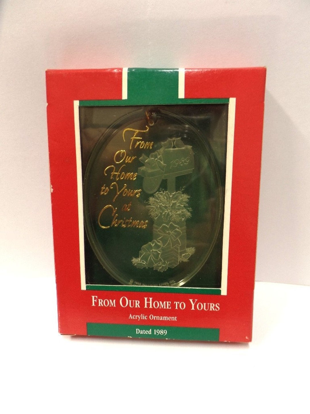 Hallmark From Our Home to Yours Acrylic Christmas Ornament 1989 NOS - Etsy
