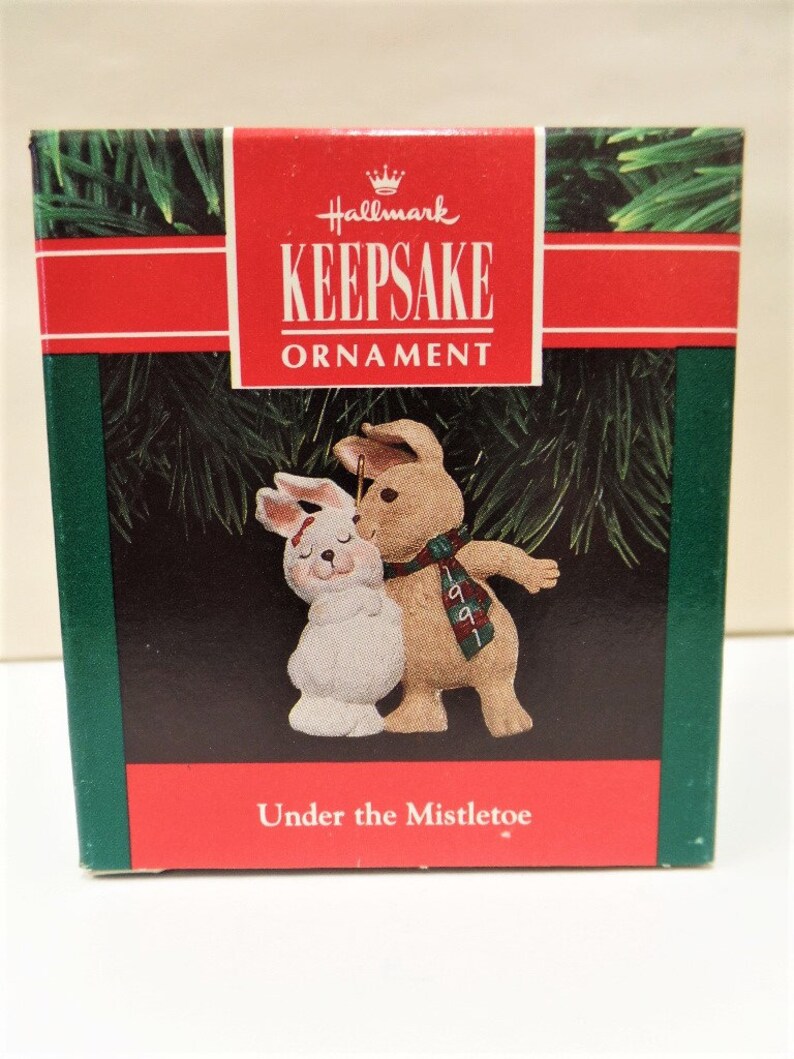 Hallmark Under the Mistletoe Christmas Ornament 1991 NOS Etsy