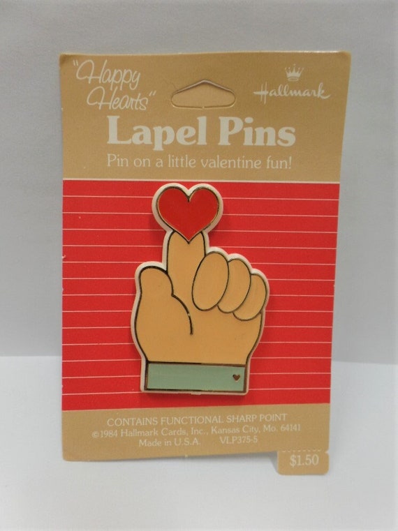 Vintage Hallmark Valentine Lapel Pin 1980's NOS P… - image 1