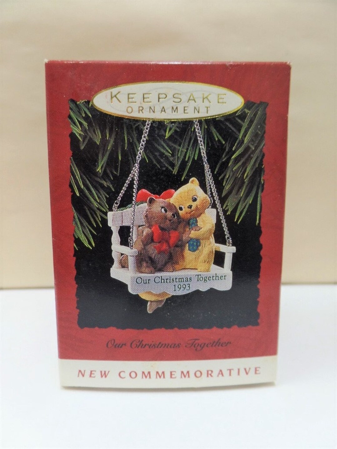 Hallmark Our First Christmas Together Ornament 1993 NOS Cats Swinging ...
