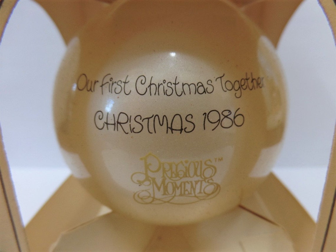 Enesco Precious Moments Our First Christmas Together Glass Ball ...
