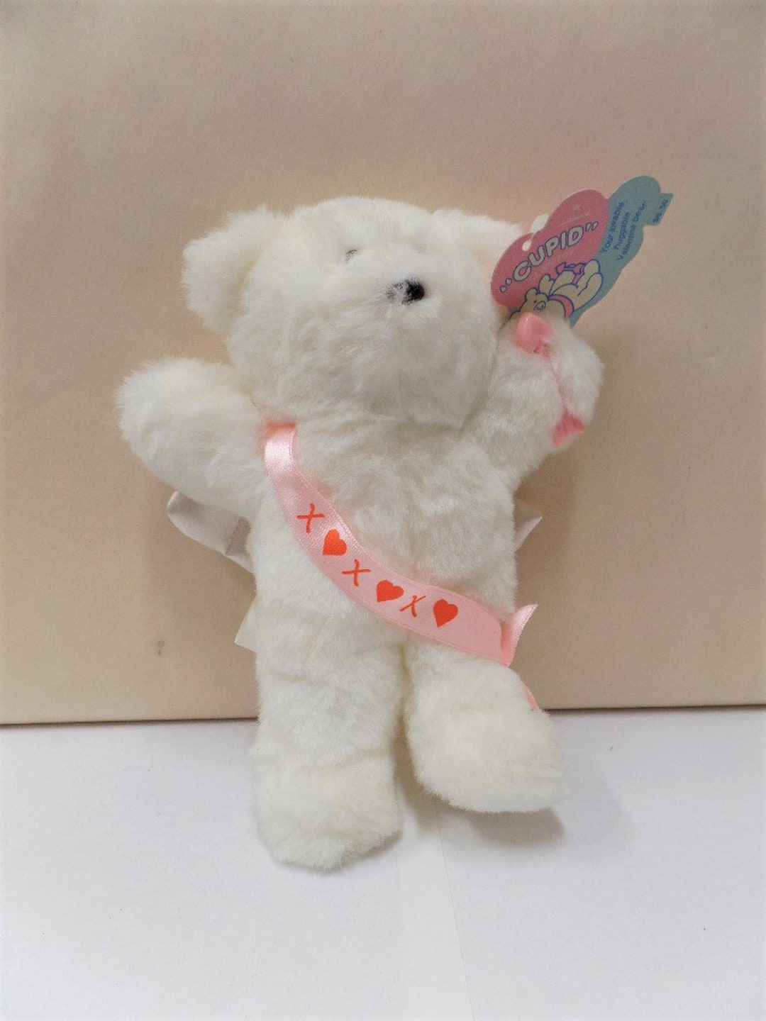 Vintage 1986 Hallmark cupid Plush Teddy Bear NOS - Etsy Sweden