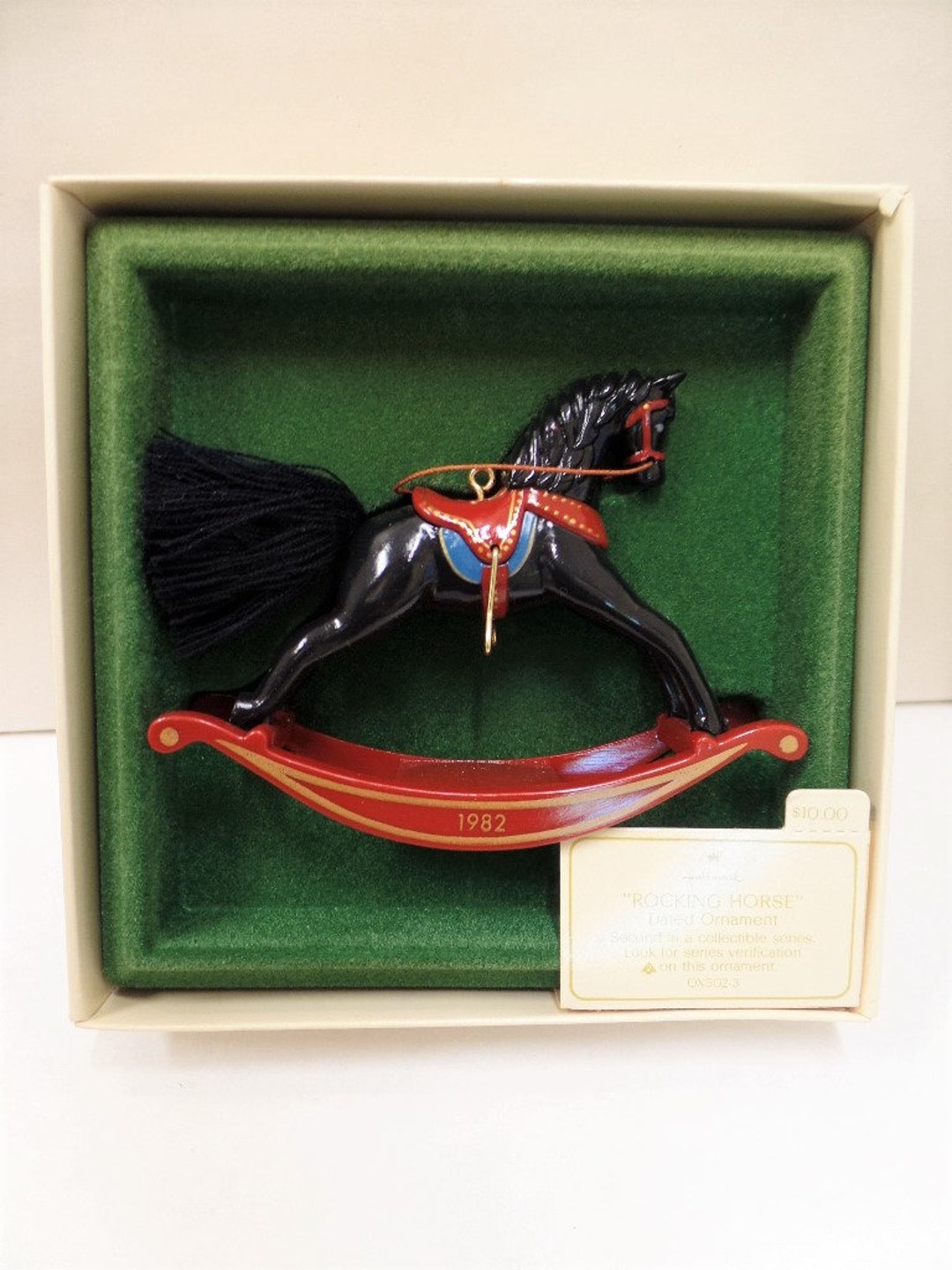 Hallmark 1982 Rocking Horse Christmas Ornament 2nd in Series NOS