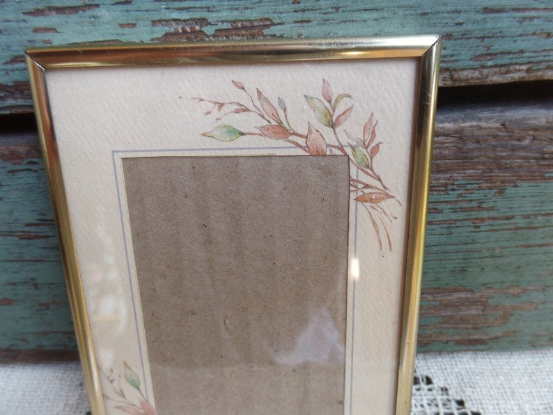 Vintage Small Hallmark Matted Picture Frame With Floral Design Etsy