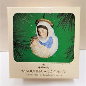 Hallmark Madonna and Child Fine Porcelain Christmas Ornament 1983 Baby Jesus