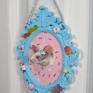 Blue Sweet Tooth Mouse Taxidermy Head Mount