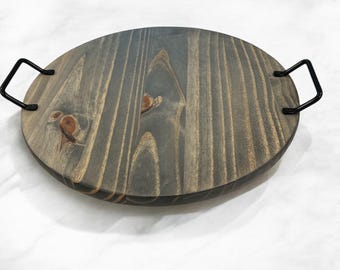 Handcrafted Wooden Lazy Susan Rotating Serving Tray