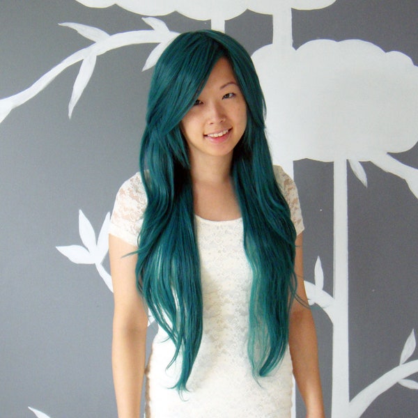 Frostbite - Teal Superlong Wig - FREE SHIPPING