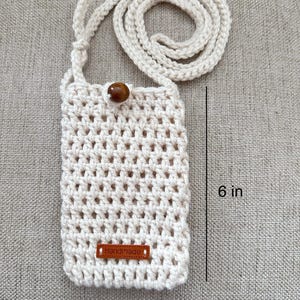 Crochet cross body phone and ID bag ｜Adjustable shoulder trap | Eyeglasses holder | Summer bag