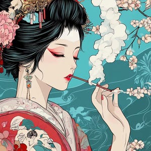 Geishas Smoking