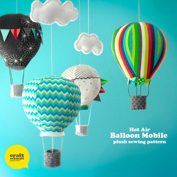 Hot Air Balloon Mobile Sewing Pattern (PDF)