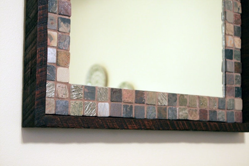 Slate Framed Mirror. Natural Stone Framed Mirror. Slate and Etsy
