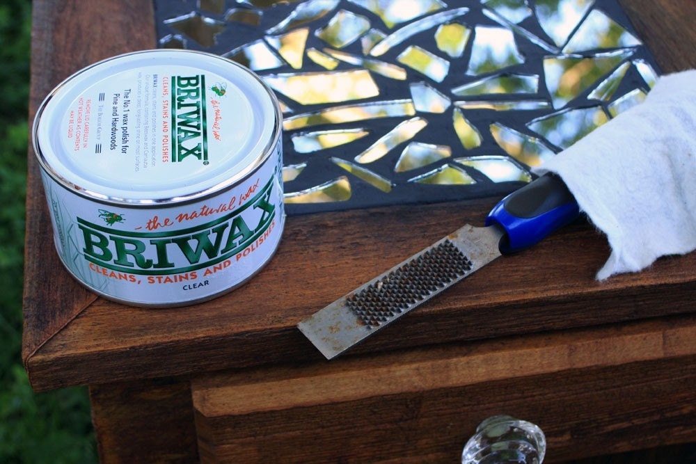 Briwax (Light Brown) Furniture Wax Polish, Cleans, Stains, and