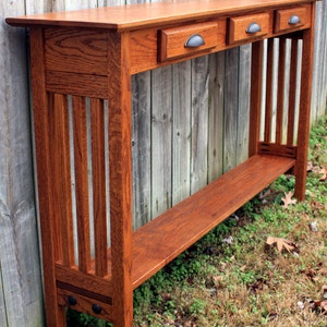 Mission Sofa Table. Mission Style Console Table. Arts and Crafts Sofa