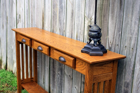 Mission Sofa Table. Mission Style Console Table. Arts and Crafts Sofa  Table. Console Table. 58 W X 12 D X 34 T. Light Medium Brown Finish - Etsy