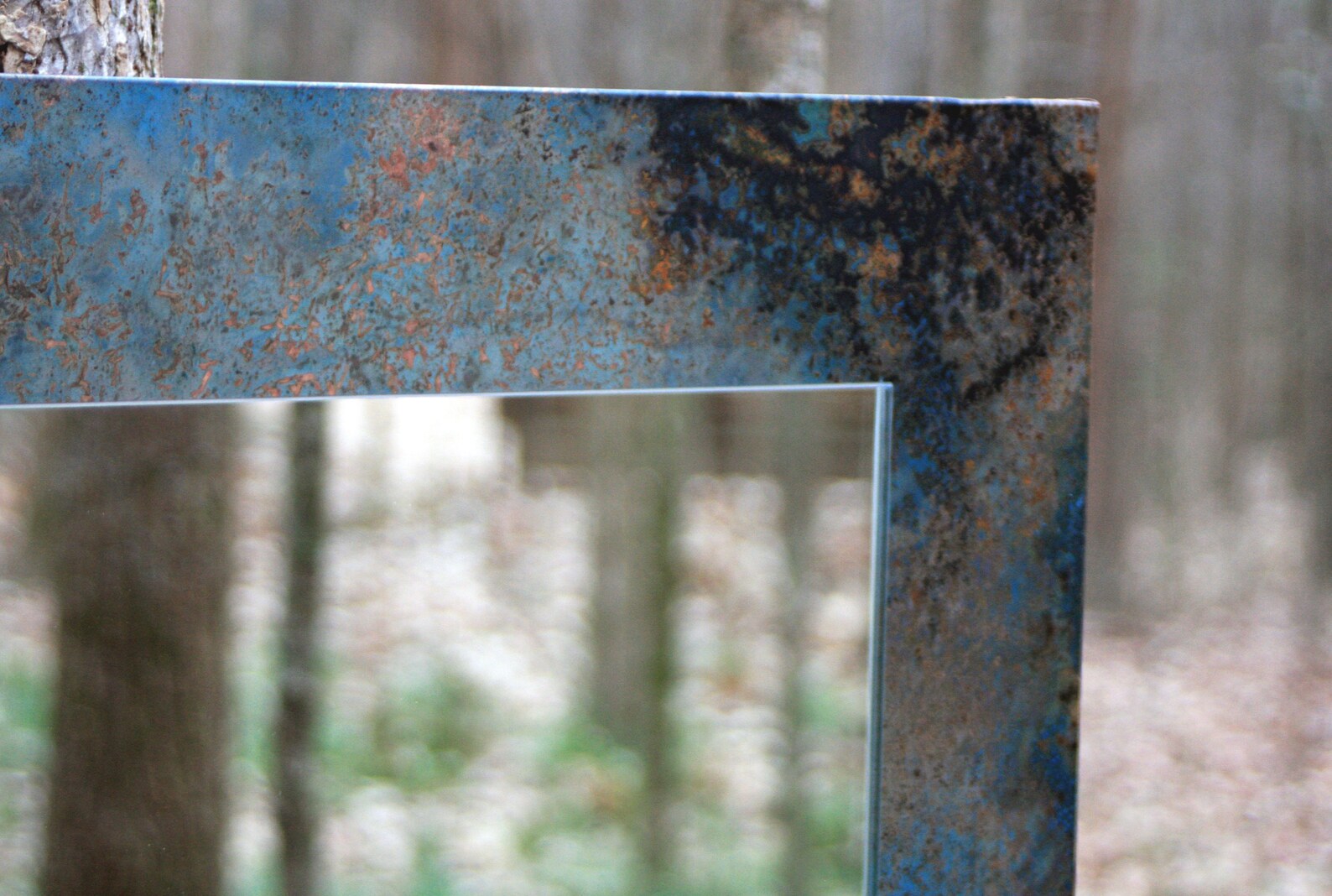Copper Mirror. Copper Patina Mirror. Copper Wall Art Mirror. Etsy