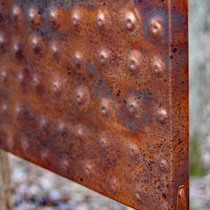 Copper Kitchen Backsplash. Copper Wall Art. Hammered Copper Patina Art. Hammered Copper Metal Art. 15 w x 46 l. Clear Coat Finish image 7