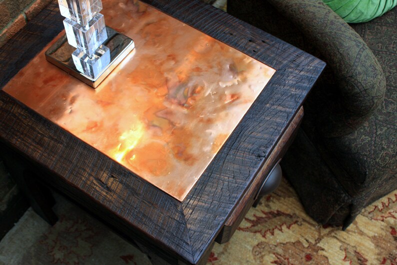 Copper Side Table. Copper Bedside Table. Copper End Table. Etsy