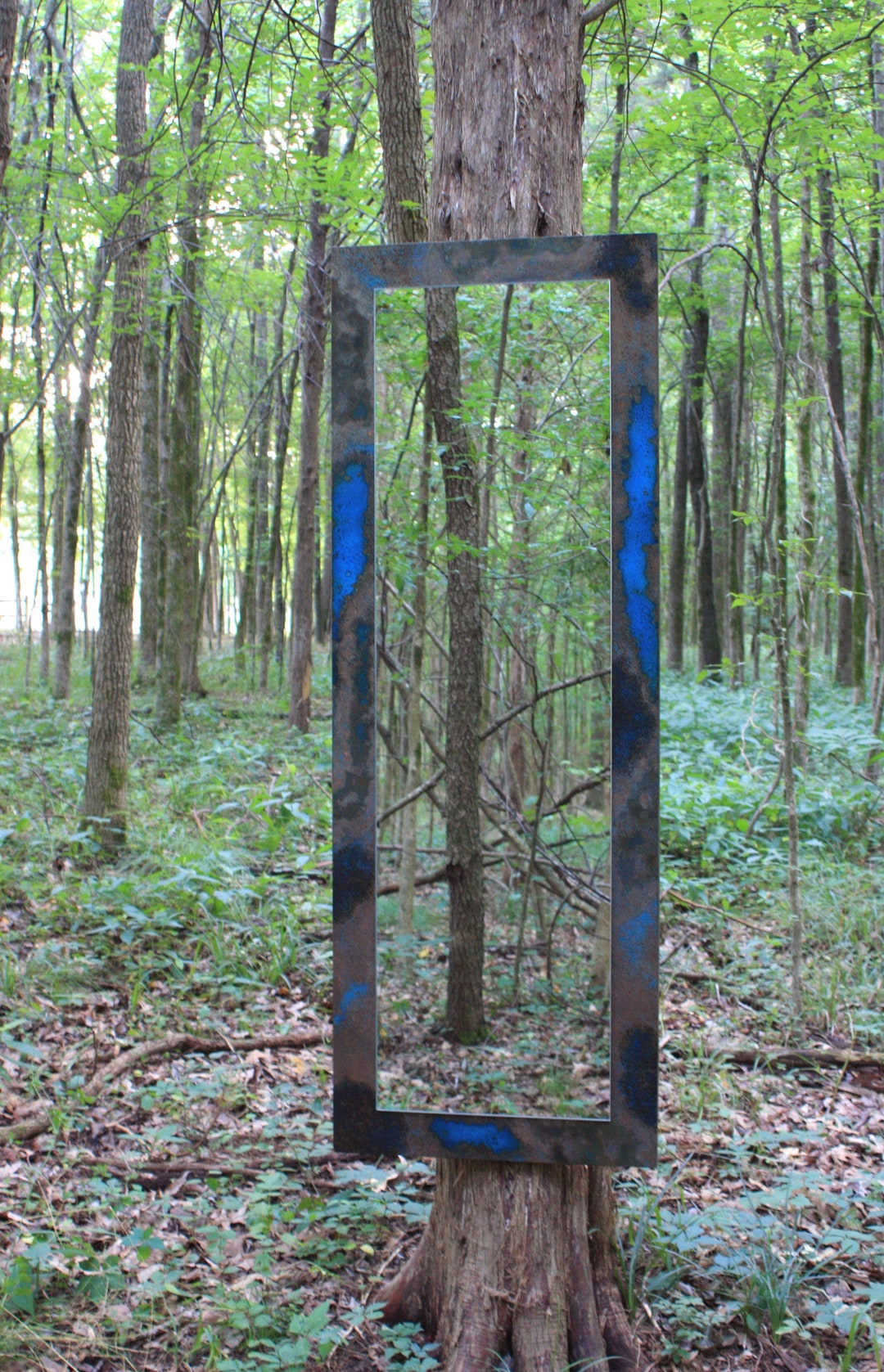 Copper Full Length Mirror. Copper Framed Mirror. Copper Patina Mirror