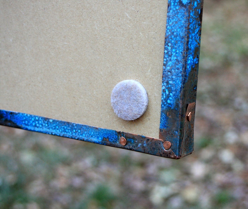 Blue Copper Metal Art. Copper Patina Art. Copper Wall Decor. Etsy