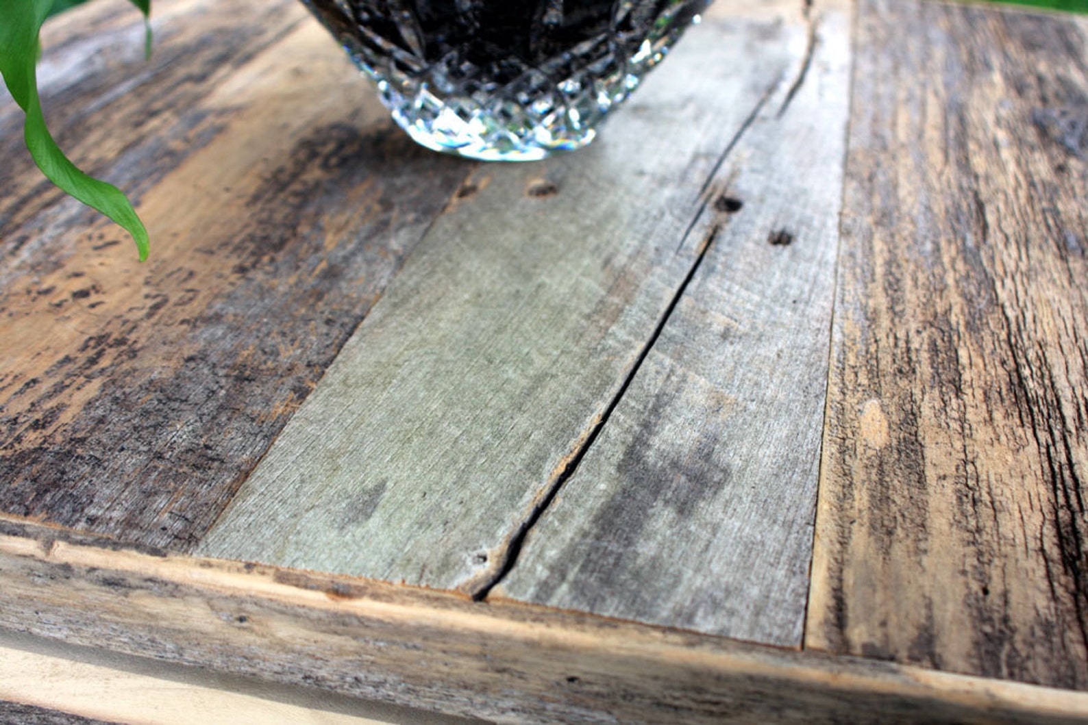 Gray Wood End Table. Natural Finish End Table. Reclaimed Wood Etsy