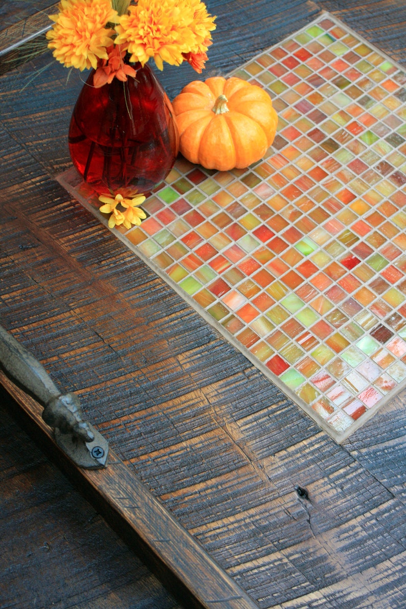 Large Ottoman Tray. Large Serving Tray. Mosaic Ottoman Tray. Etsy
