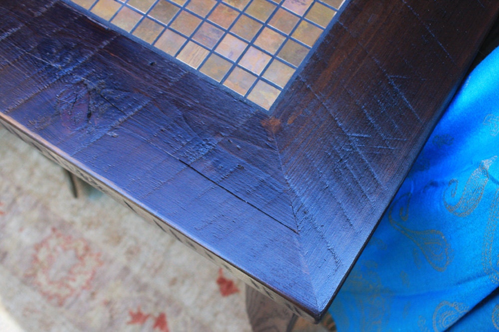 Small Dining Table. Small Kitchen Table. Copper Table. Games Etsy