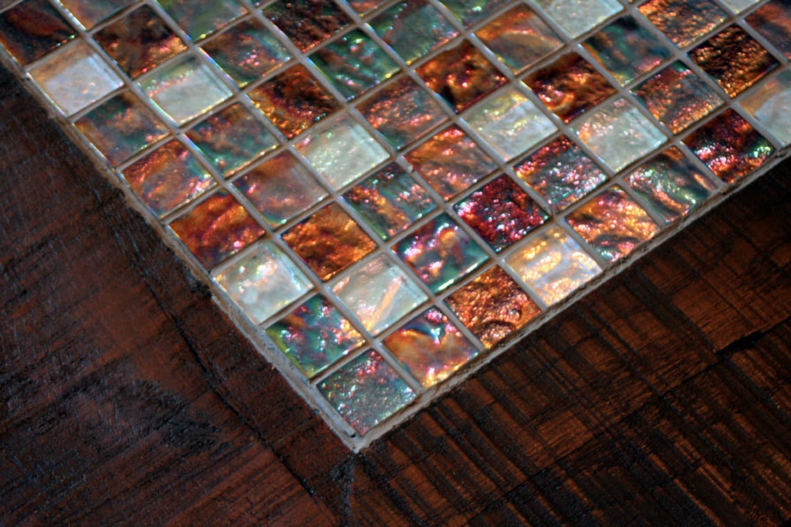 Mosaic Coffee Table. Reclaimed Wood Coffee Table. Mosaic Tile Etsy