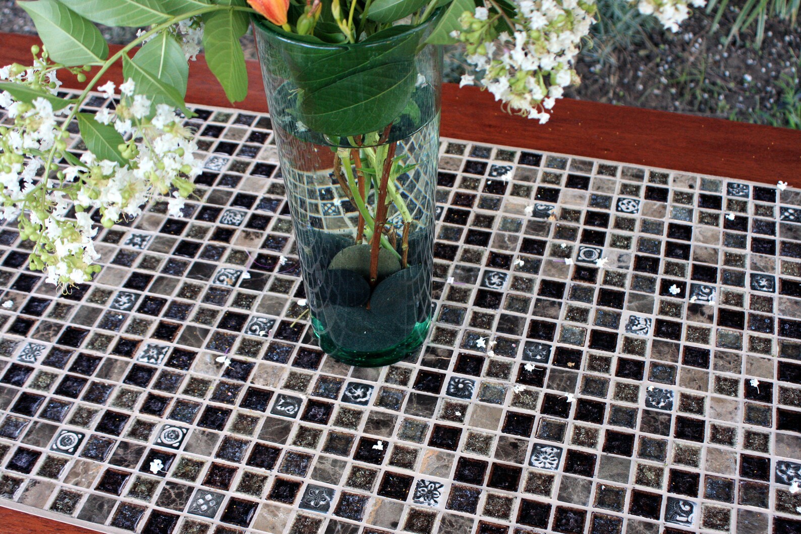 Large Coffee Table W/ Drawers. Mosaic Top Coffee Table. Etsy