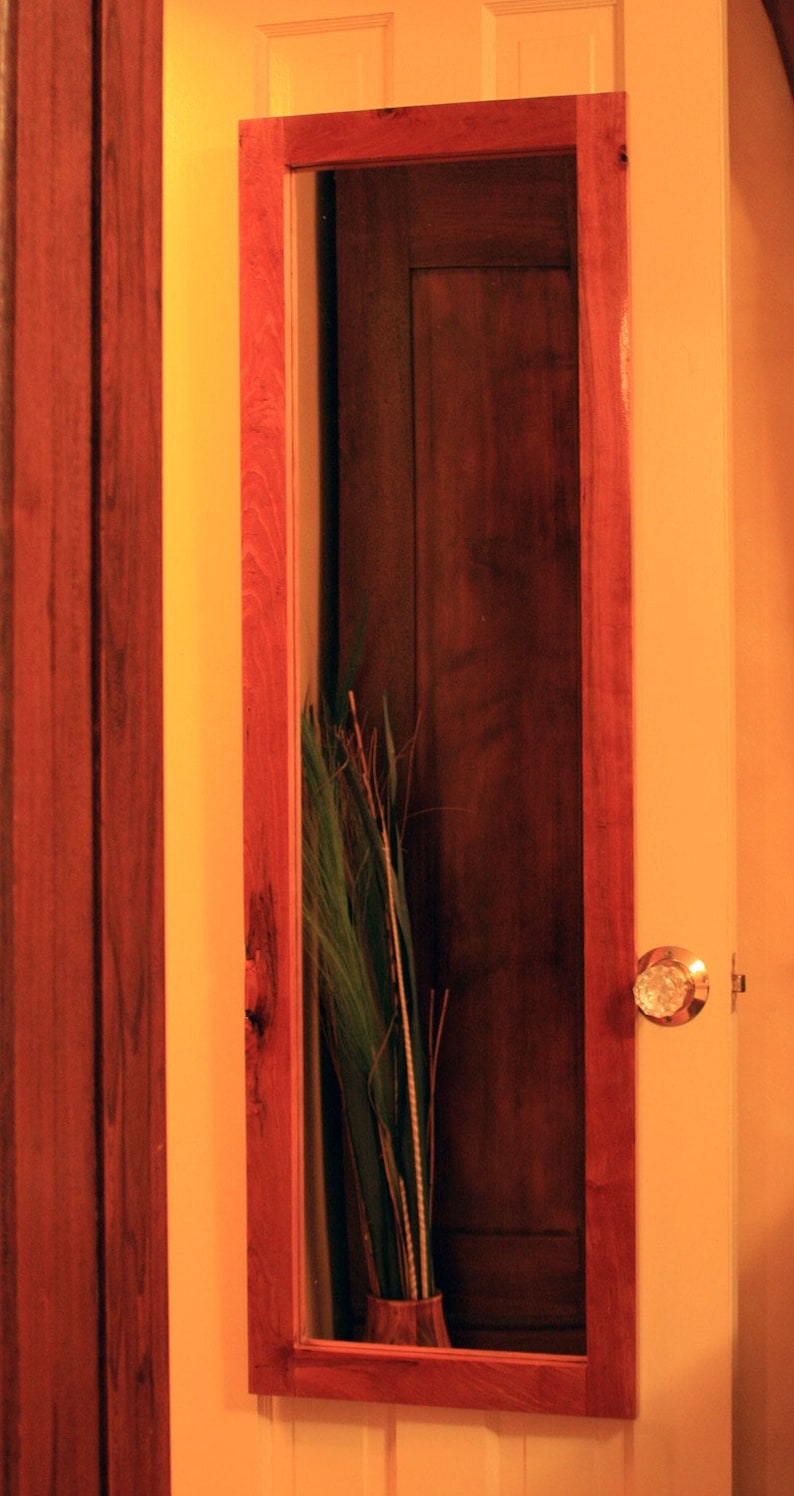 Cherry Full Length Framed Mirror. Rustic Cherry Framed Mirror. Etsy