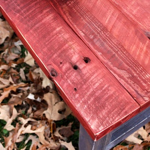 Coffee Table, Reclaimed Wood, Rustic Contemporary, Three Tone Distressed Finish Handmade image 5