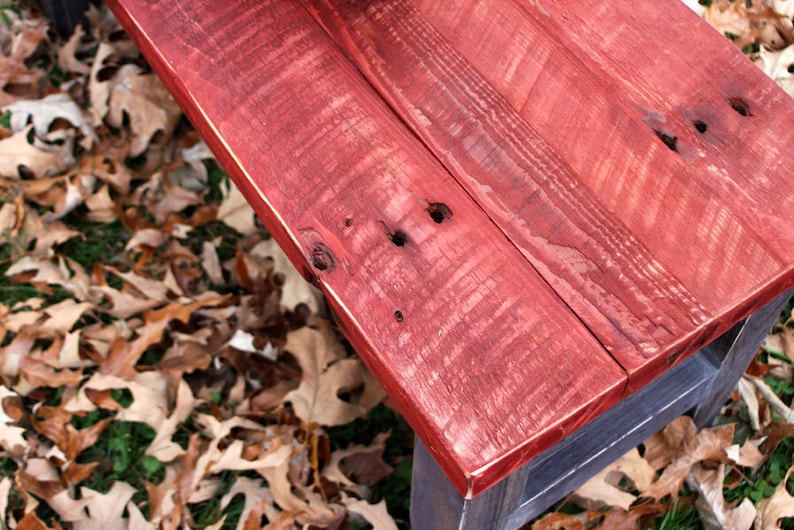 Coffee Table, Reclaimed Wood, Rustic Contemporary, Three Tone Distressed Finish Handmade image 5