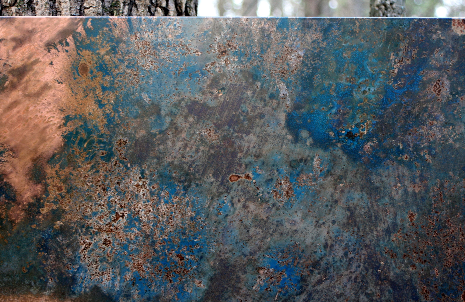 Copper Abstract Art. Light Copper Wall Art. Copper Patina Art. Etsy